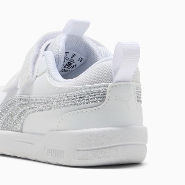 Multiflex 2 Glitz Toddlers' Sneakers, PUMA White-PUMA Silver, extralarge