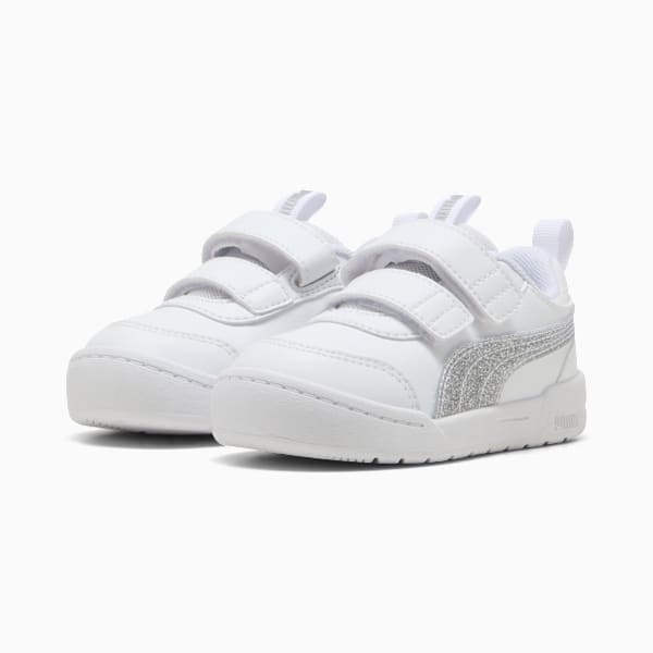 Multiflex 2 Glitz Toddlers' Sneakers, PUMA White-PUMA Silver, extralarge