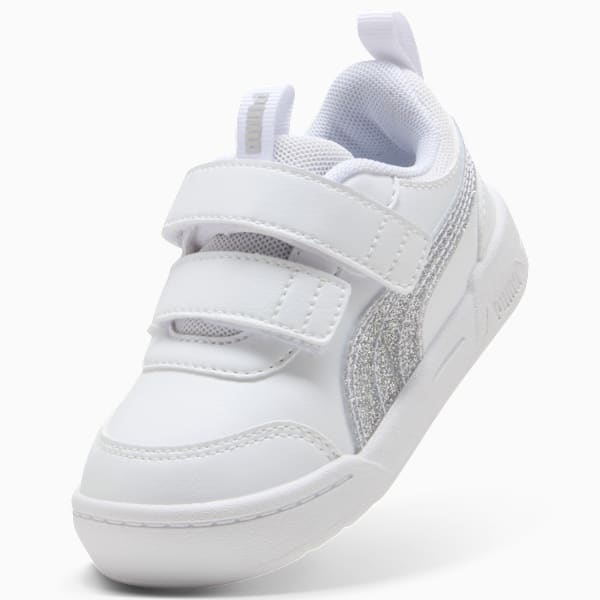 Multiflex 2 Glitz Toddlers' Sneakers, PUMA White-PUMA Silver, extralarge