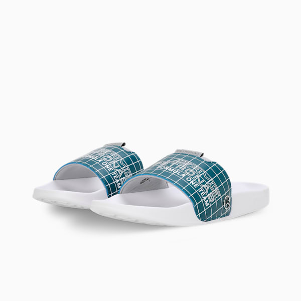 MAPF1 Leadcat 2.0 Slides, Puma White-Blue Coral, extralarge-IND