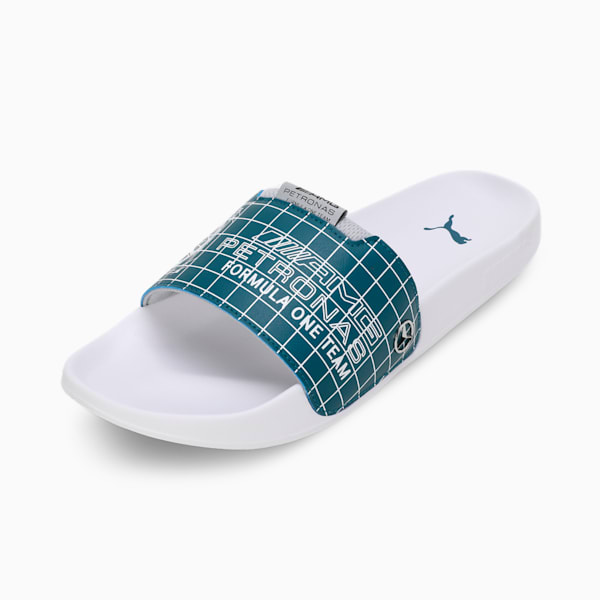 MAPF1 Leadcat 2.0 Slides, Puma White-Blue Coral, extralarge-IND