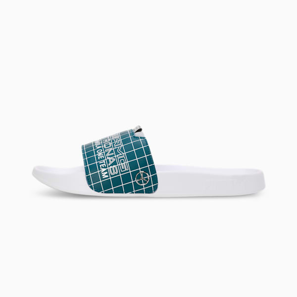 MAPF1 Leadcat 2.0 Slides, Puma White-Blue Coral, extralarge-IND