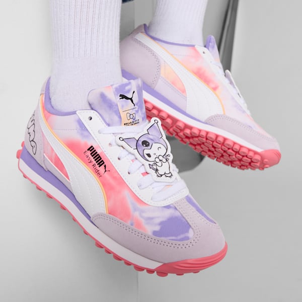 Tenis para niños grandes Easy Rider PUMA x HELLO KITTY AND FRIENDS, Lilac Frost-PUMA White-Magic Rose, extralarge