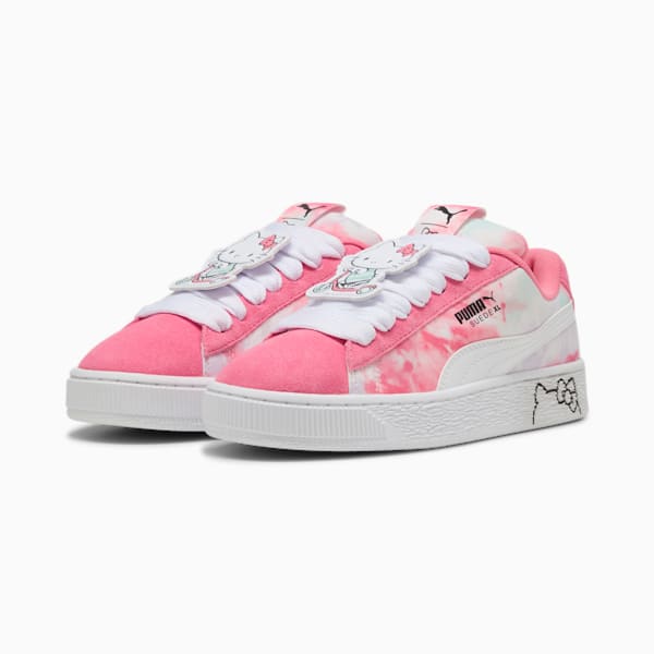 Tenis para niños grandes Suede XL PUMA x HELLO KITTY AND FRIENDS, Magic Rose-Peaceful Blue, extralarge
