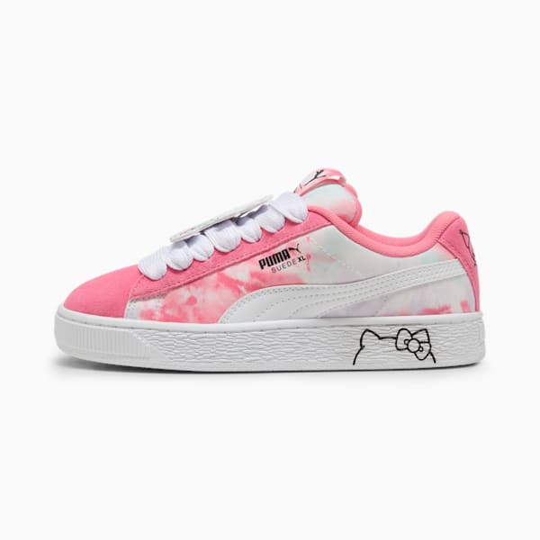 Tenis para niños grandes Suede XL PUMA x HELLO KITTY AND FRIENDS, Magic Rose-Peaceful Blue, extralarge