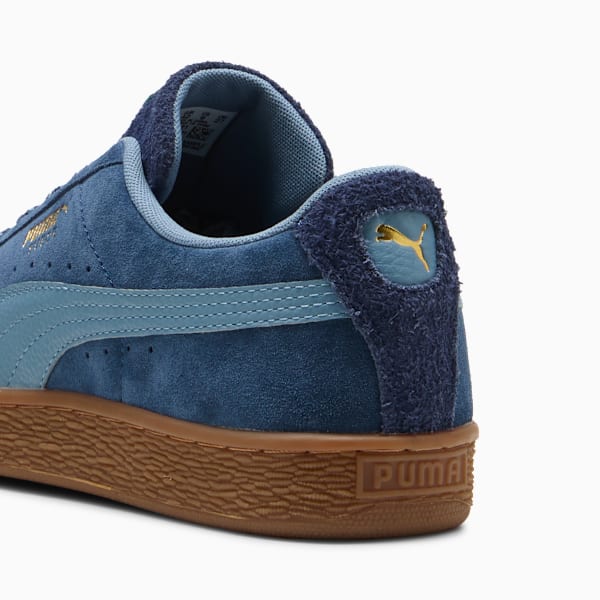 Suede Fuzzy Sneakers, Persian Blue-Gum, extralarge