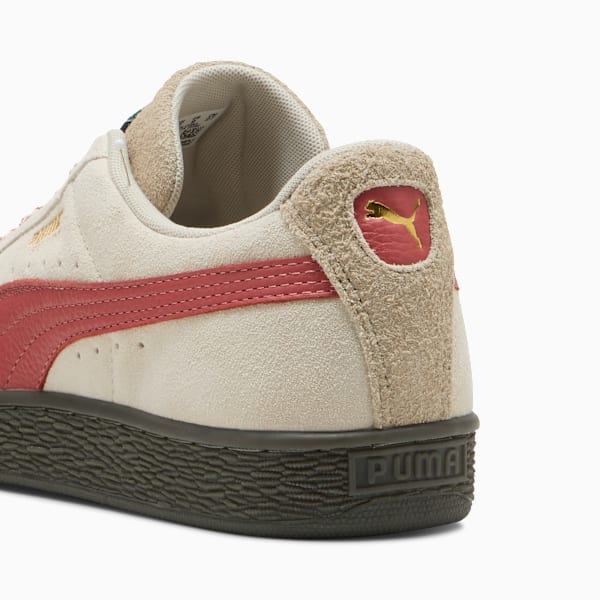 Suede Fuzzy Sneakers, Alpine Snow-Gum, extralarge