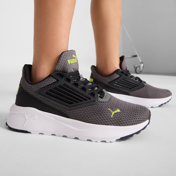 Puma Tetra Youth, Cool Dark Gray-PUMA Black-Lime Smash, extralarge