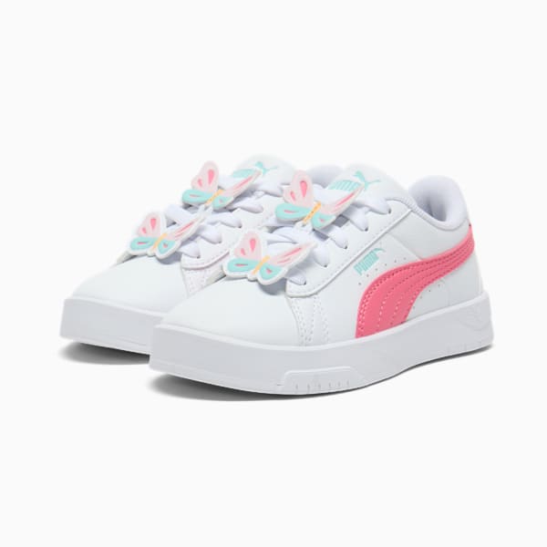 Tenis para niños pequeños Jada Classic Butterflies, PUMA White-Magic Rose-Safe Lake, extralarge