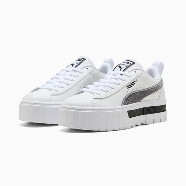 Mayze Velvet Dream Sneakers Women, PUMA White-Dusky Gray, extralarge-GBR