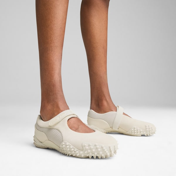 Mostro Fey Premium Women's Sneakers, Warm White-Vapor Gray, extralarge