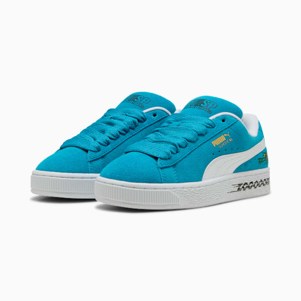 Suede XL Super Puma Jr Youth, Tropical Blue-PUMA White, extralarge