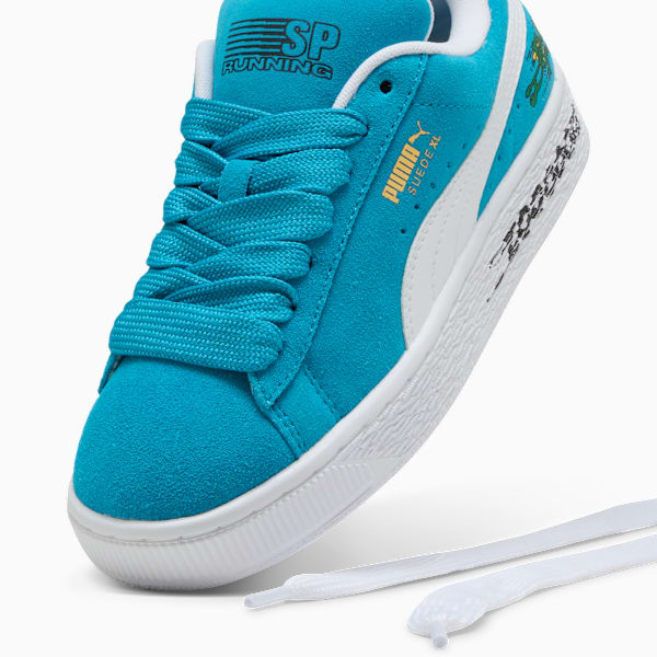 Suede XL Super Puma Jr Youth, Tropical Blue-PUMA White, extralarge