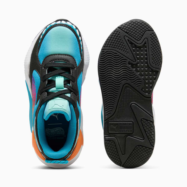 PUMA x HOT WHEELS™ MONSTER TRUCKS RS-X Sneakers Kids, Tropical Blue-Orange Glo, extralarge-GBR