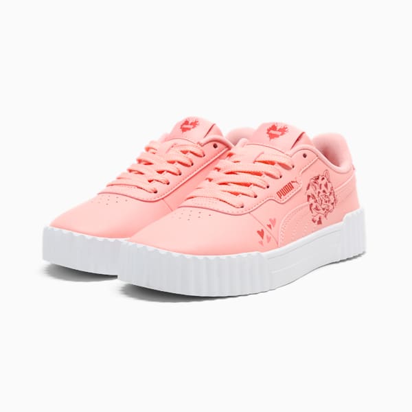 Tenis para niños grandes Carina 3.0, Pink Fruit-Red Fire-Peach Frost, extralarge