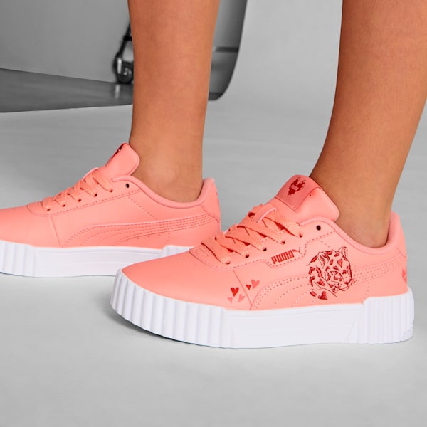 Tenis para niños grandes Carina 3.0, Pink Fruit-Red Fire-Peach Frost, extralarge