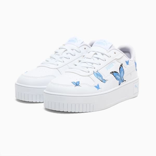 Sneakers Carina Street Butterfly Enfant et adolescent, PUMA White-Hyperlink Blue-Silver Sky, extralarge