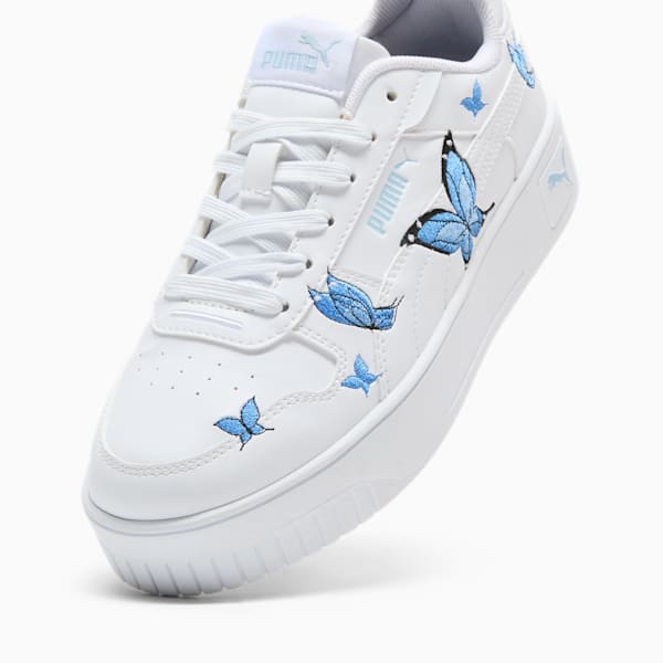 Sneakers Carina Street Butterfly Enfant et adolescent, PUMA White-Hyperlink Blue-Silver Sky, extralarge