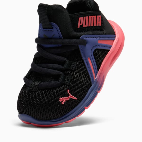 Enzo 2 Sunset Toddlers' Sneakers, PUMA Black-Peach Frost-Blue Crystal, extralarge
