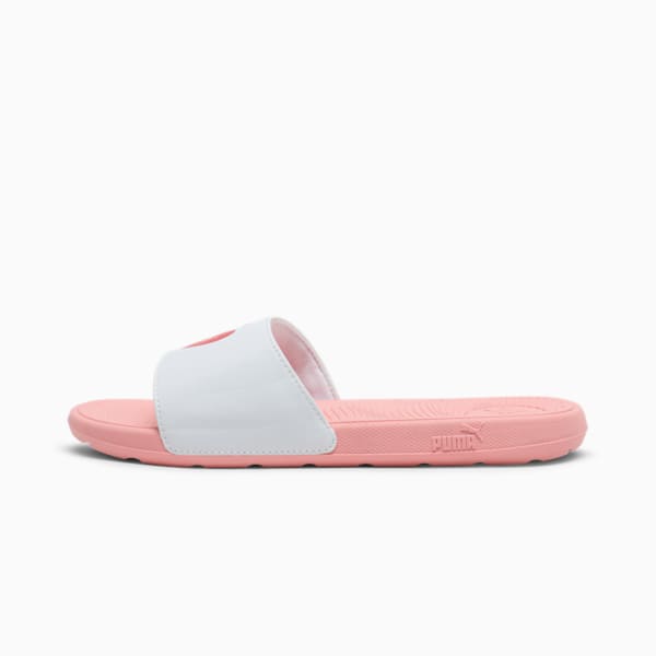 Cool Cat 2.0 Valentine's Women's Slides, PUMA White-For All Time Red-Pink Fruit, extralarge