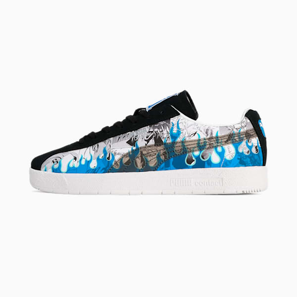 ユニセックス PUMA x ブリーチ デルフィン ブルー ジャガー スニーカー, PUMA White-PUMA Black, extralarge-JPN