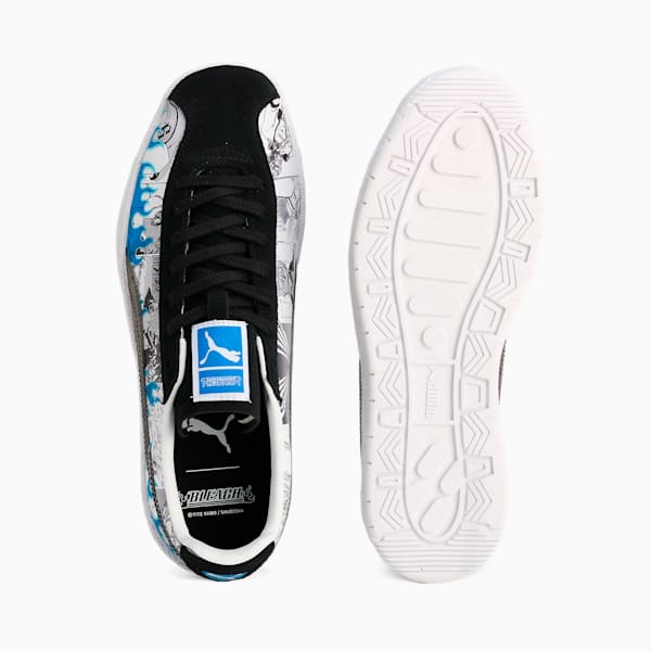 ユニセックス PUMA x ブリーチ デルフィン ブルー ジャガー スニーカー, PUMA White-PUMA Black, extralarge-JPN