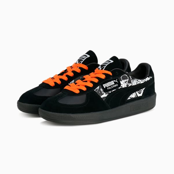 ユニセックス PUMA x ブリーチ パレルモ ブラック ムーン スニーカー, PUMA Black-PUMA White, extralarge-JPN