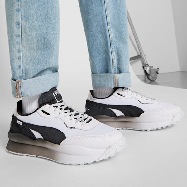 Tenis para hombre Style Rider JOMO, PUMA White-PUMA Black-PUMA Silver, extralarge