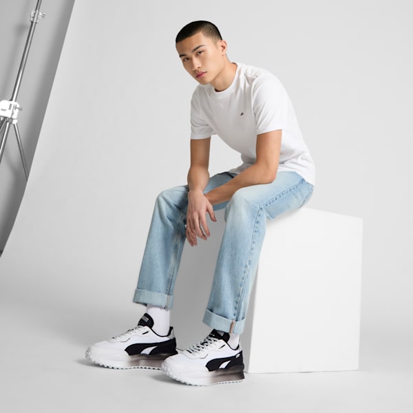 Tenis para hombre Style Rider JOMO, PUMA White-PUMA Black-PUMA Silver, extralarge