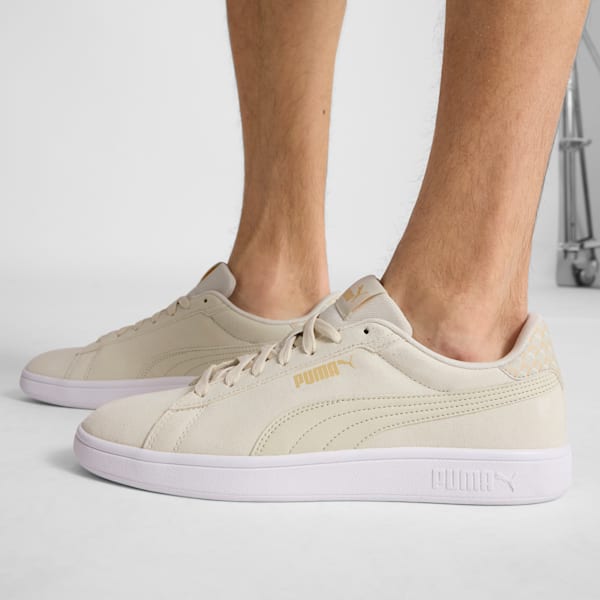 PUMA Smash 3.0 Geometric Men's Sneakers, Alpine Snow-Alpine Snow, extralarge