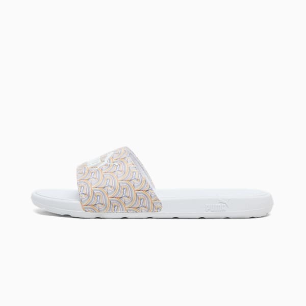 Cool Cat 2.0 Pride Women's Slides, PUMA White-PUMA White, extralarge