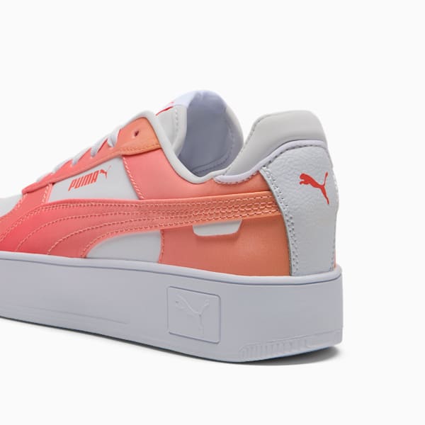 Carina Street Dip Fade Women's Sneakers, PUMA White-Peach Frost-Pink Fruit, extralarge