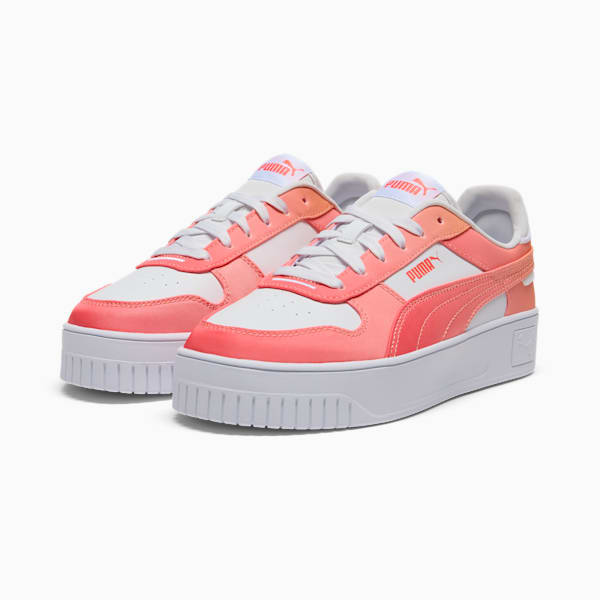 Carina Street Dip Fade Women's Sneakers, PUMA White-Peach Frost-Pink Fruit, extralarge
