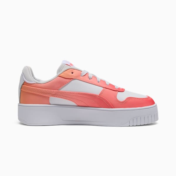 Carina Street Dip Fade Women's Sneakers, PUMA White-Peach Frost-Pink Fruit, extralarge