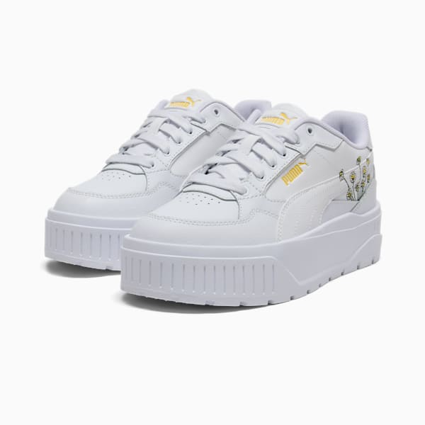 Tenis para mujer Karmen II Idol Floral, PUMA White-PUMA White-Sunny Yellow, extralarge