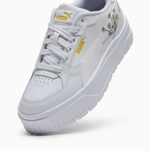 Tenis para mujer Karmen II Idol Floral, PUMA White-PUMA White-Sunny Yellow, extralarge