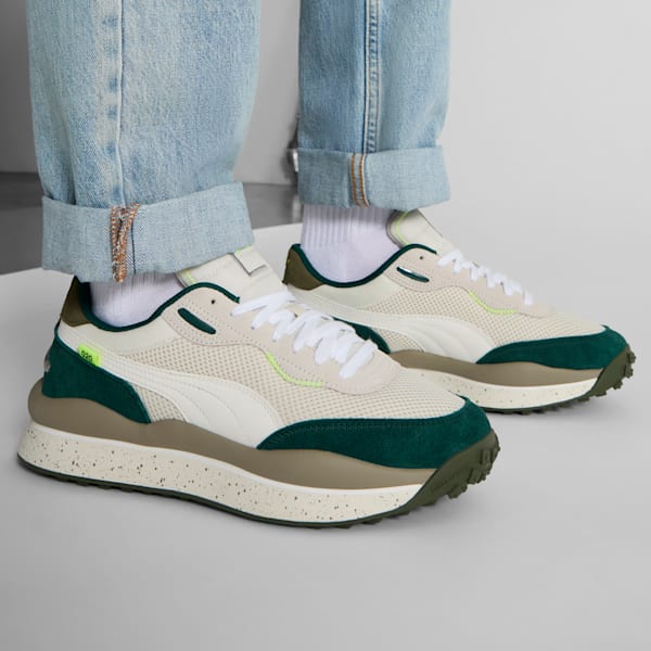 Style Rider Mix Men's Sneakers, Warm White-Alpine Snow-Velvet Moss, extralarge