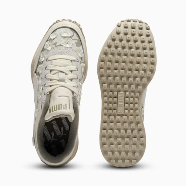 Tenis para mujer Style Rider Trim, Warm White-Desert Dust-Vapor Gray, extralarge