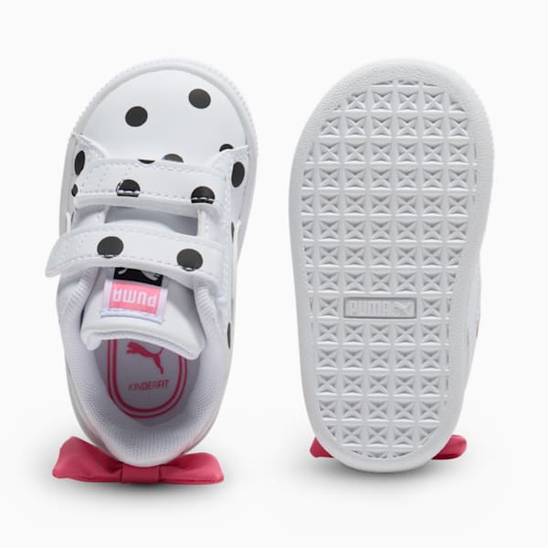Basket Bow Toddlers' Sneakers, PUMA White-PUMA Black-Magic Rose, extralarge