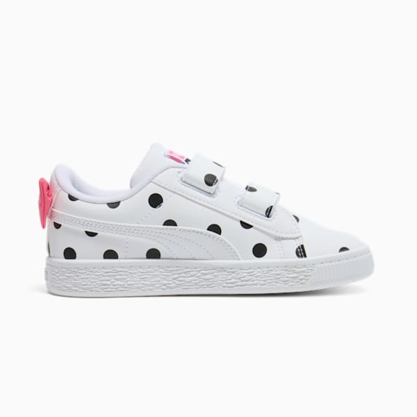 Tenis para niños pequeños Basket Bow, PUMA White-PUMA Black-Magic Rose, extralarge