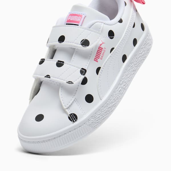 Tenis para niños pequeños Basket Bow, PUMA White-PUMA Black-Magic Rose, extralarge