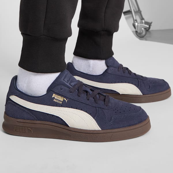 Tenis Indoor Suede, New Navy-Warm White-PUMA Gold, extralarge