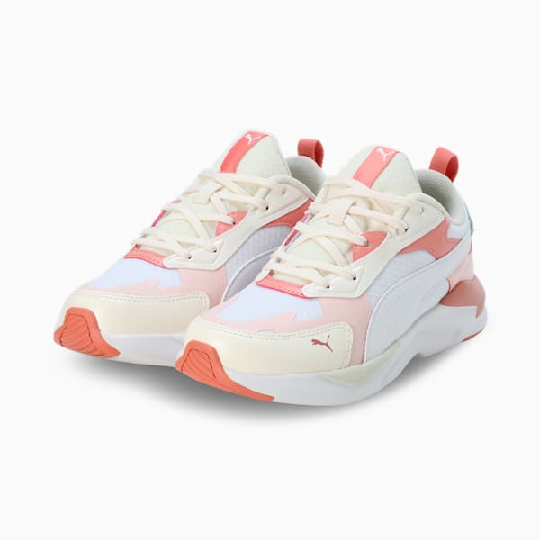 PUMA X-Ray Fluido V1 Women's Sneakers, PUMA White-Frosted Ivory-Deeva Peach, extralarge-IND