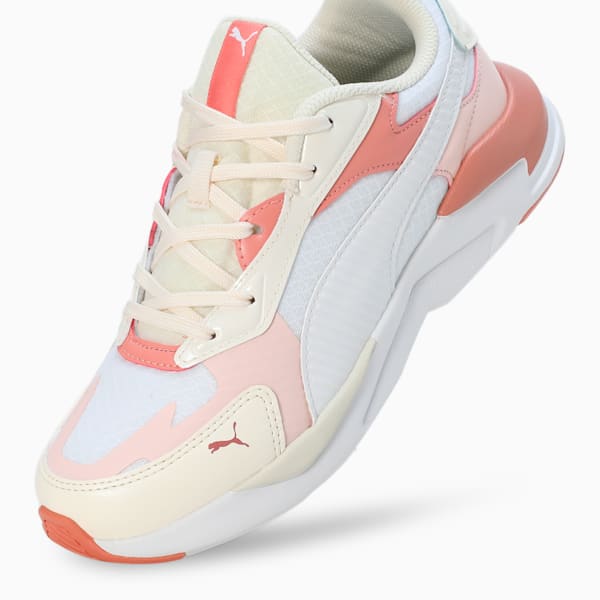 PUMA X-Ray Fluido V1 Women's Sneakers, PUMA White-Frosted Ivory-Deeva Peach, extralarge-IND