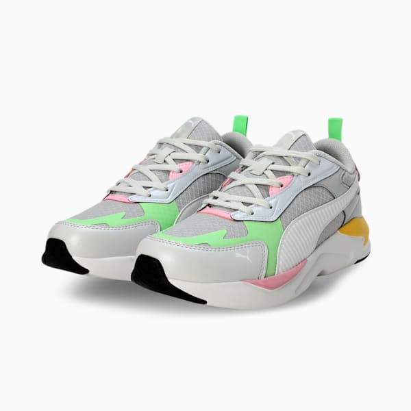 PUMA X-Ray Fluido V1 Women's Sneakers, Silver Mist-Spring Fern-Pearl Pink, extralarge-IND