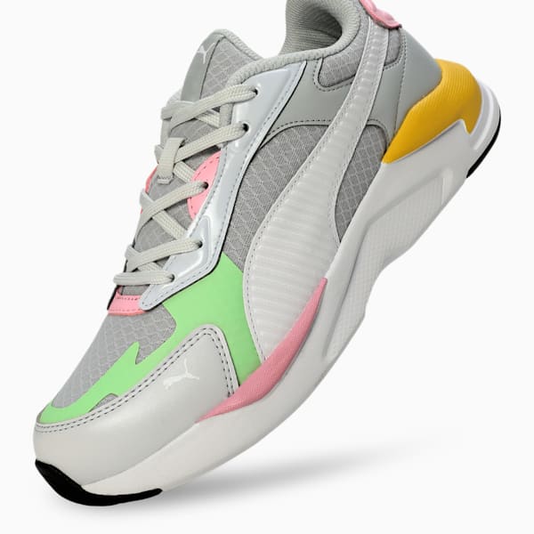 PUMA X-Ray Fluido V1 Women's Sneakers, Silver Mist-Spring Fern-Pearl Pink, extralarge-IND