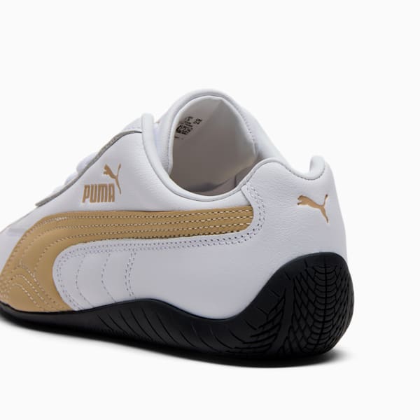 Tenis de cuero para mujer Speedcat, PUMA White-Toasted Almond, extralarge