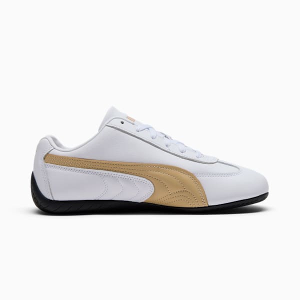 Tenis de cuero para mujer Speedcat, PUMA White-Toasted Almond, extralarge