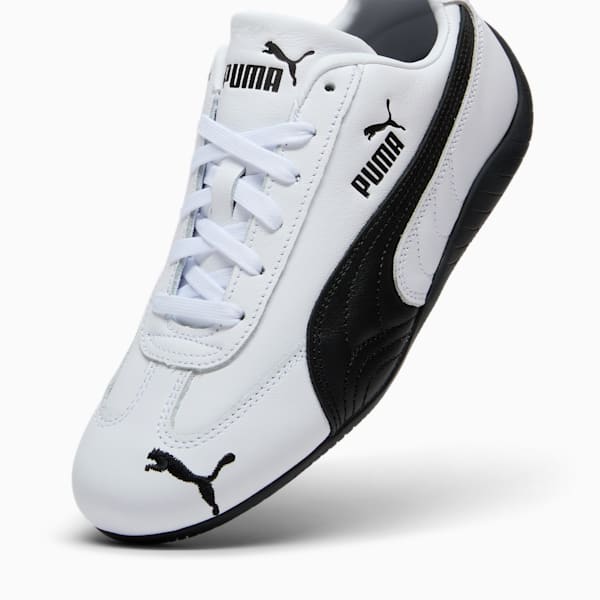 Tenis de cuero para mujer Speedcat, PUMA White-PUMA Black, extralarge