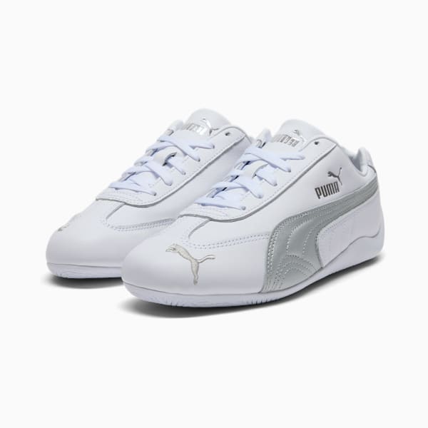 Speedcat Leather Women's Sneakers, PUMA White-PUMA Silver, extralarge